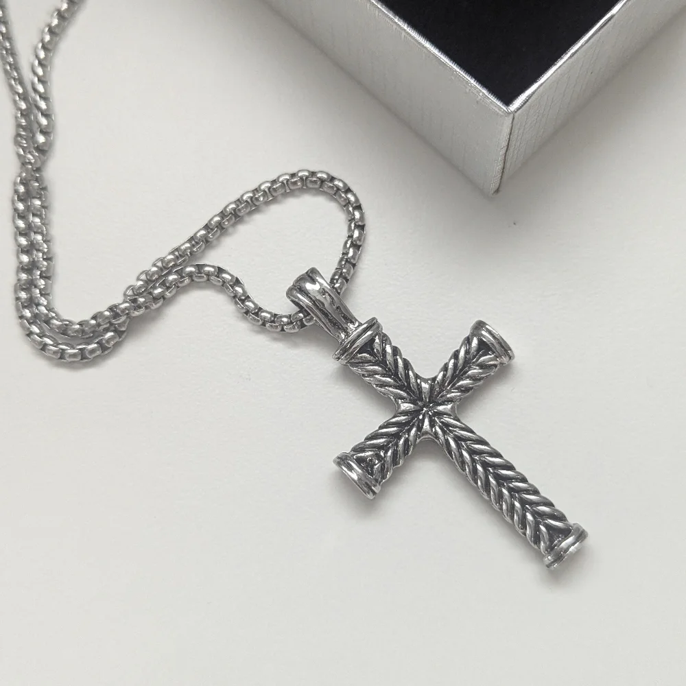 Stainless Steel Cross Pendant Necklace